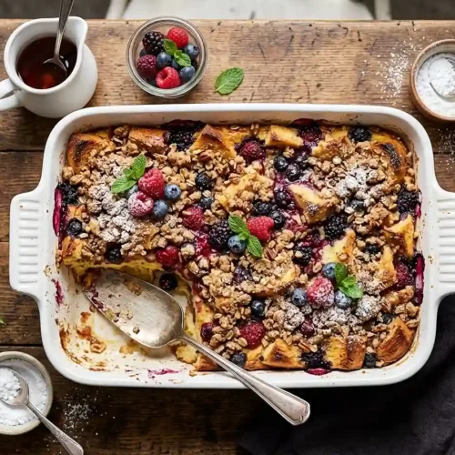 Overnight French Toast Casserole with Frozen Berries 2 overnight french toast casserole with frozen berries