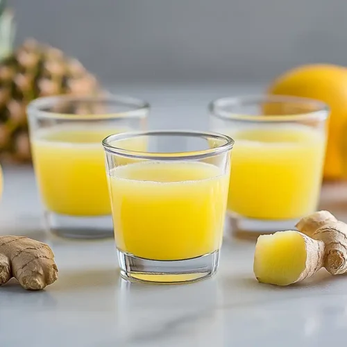 Pineapple Ginger Shots 2 pineapple ginger shots