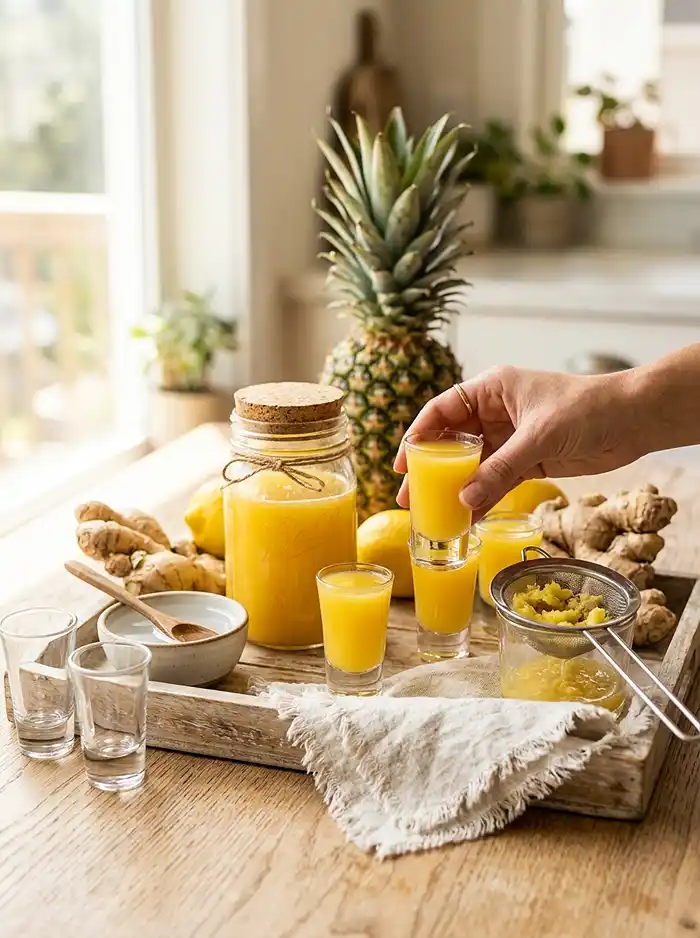 Pineapple Ginger Shots 5 pineapple ginger turmeric shot recipe