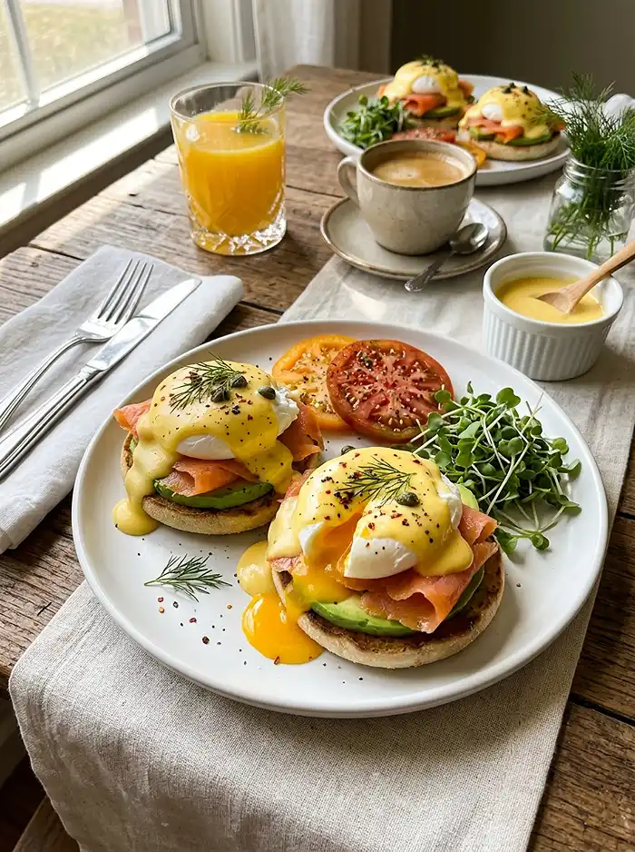 smoked salmon eggs benedict