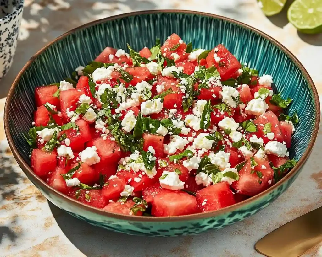 watermelon feta mint salad