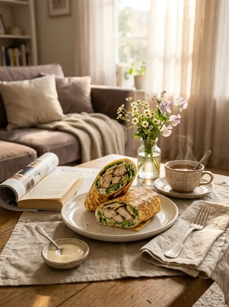 Homemade cottage cheese chicken wrap recipe_