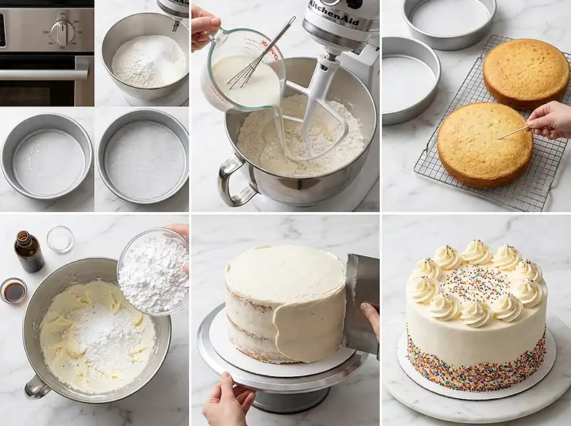 How to Make easy eggless vanilla cake recipe​