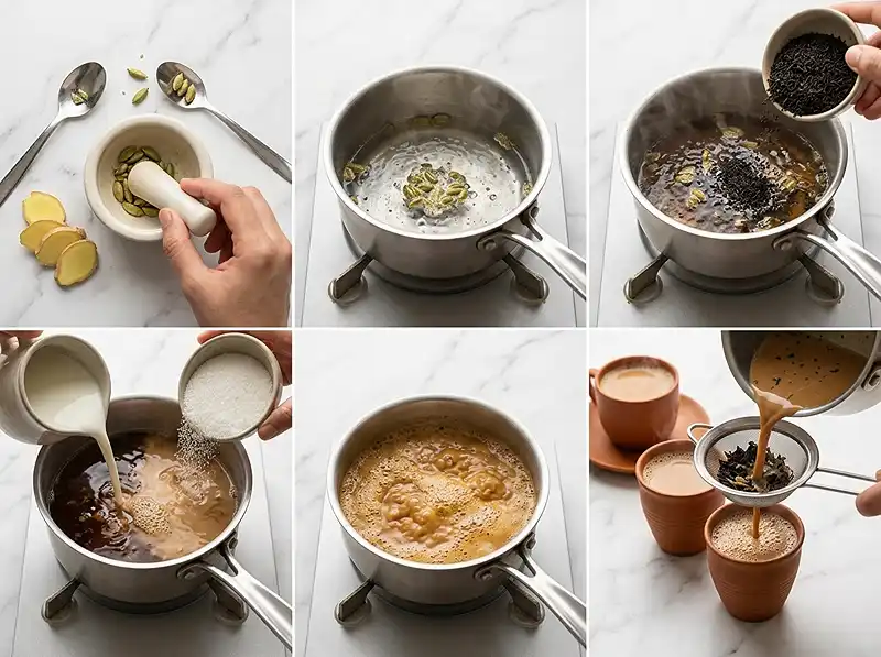 How to Make indian chai tea recipe cardamom
