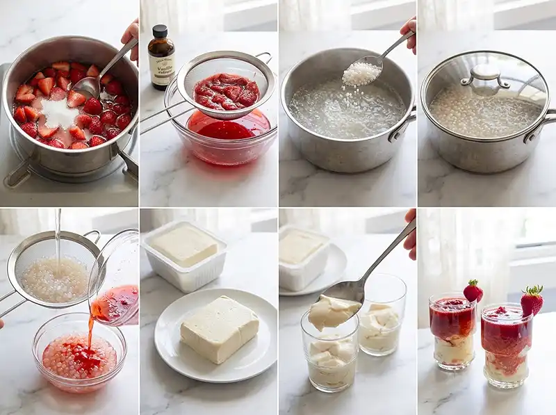 Strawberry Taho 4 How to Make strawberry taho traditional