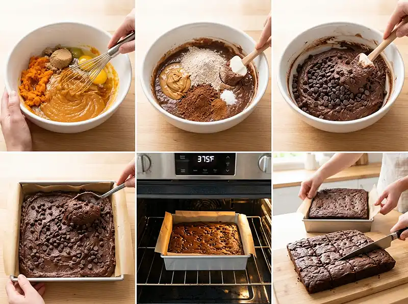 Sweet Potato Brownies with Peanut Butter 4 How to Make sweet potato brownie recipe with peanut butter