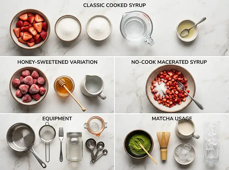 How to Make Strawberry Syrup for Matcha 3 Ingredients for strawberry syrup for matcha