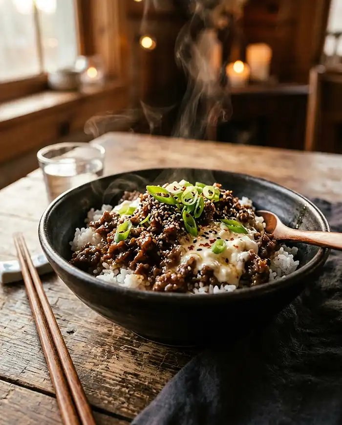 Best Cottage Cheese Bowls Recipes for Weight Loss 7 Korean-inspired high-protein cottage cheese beef bowl with glazed beef and rice