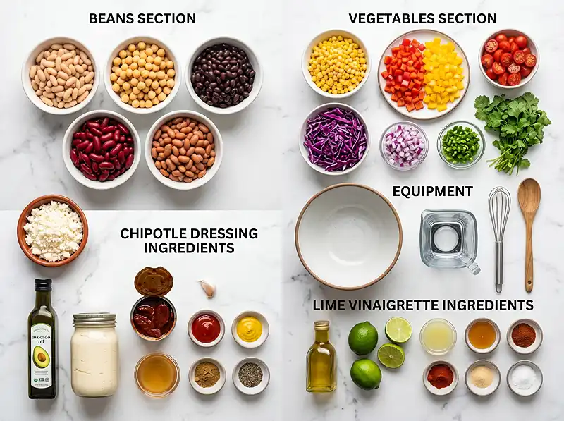 Southwestern and Mexican Dense Bean Salad Recipe 3 Southwestern and Mexican Dense Bean Salad Ingredients