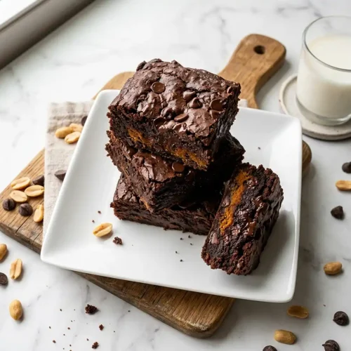 Sweet Potato Brownies with Peanut Butter 2 Sweet potato brownies with peanut butter