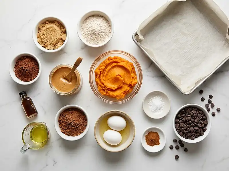 Sweet Potato Brownies with Peanut Butter 3 Sweet potato brownies with peanut butter Ingredients