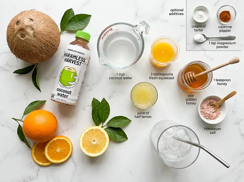 Cortisol Water Recipe with Honey 3 cortisol water recipe with honey Ingredients