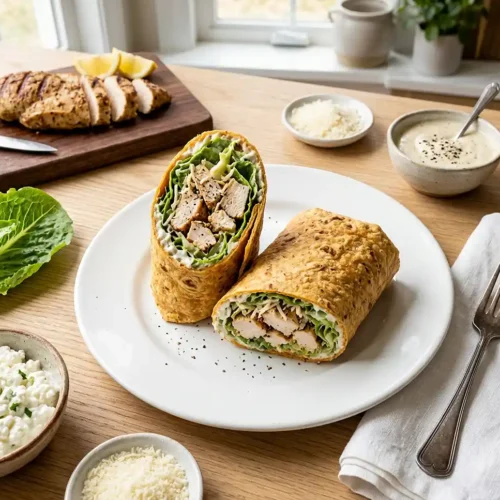 cottage cheese chicken wrap