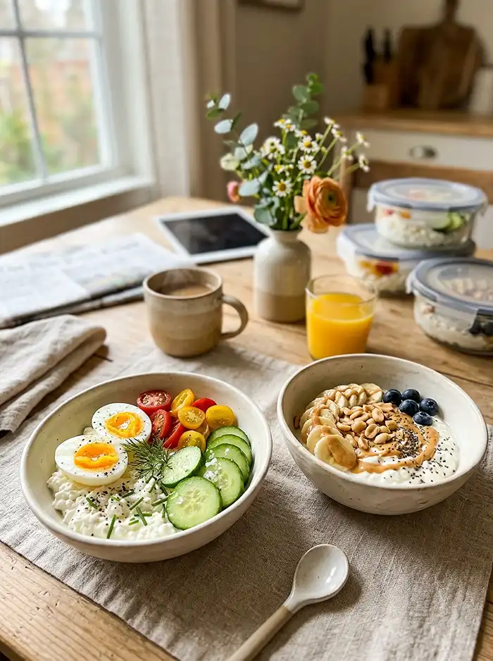 cottage cheese high protein breakfast bowl