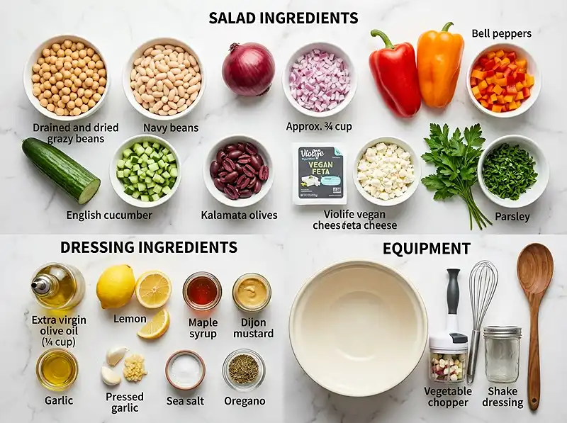 Mediterranean Dense Bean Salad Recipe 3 dense bean salad recipe mediterranean ingredients