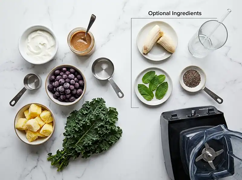 flat belly blueberry smoothie​ Ingredients
