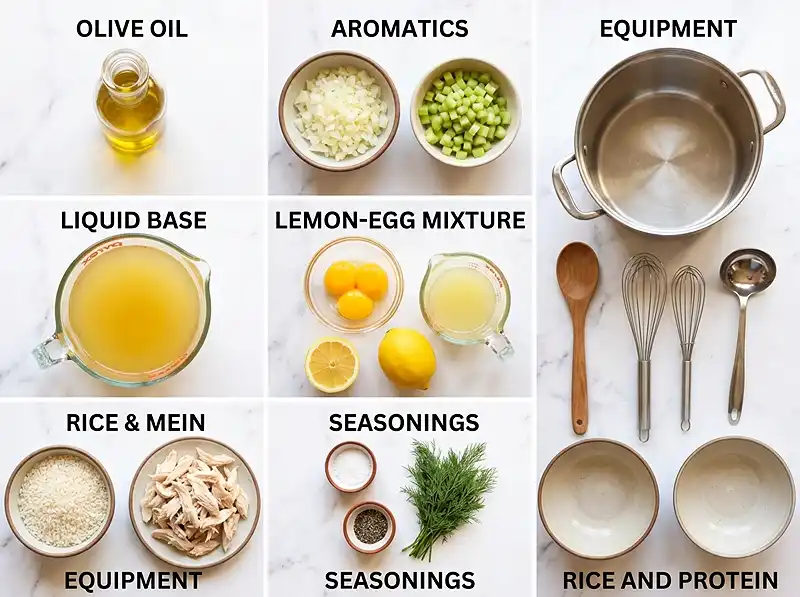 greek lemon and rice soup recipe​ Ingredients