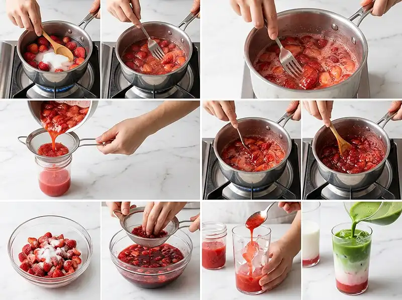 How to Make Strawberry Syrup for Matcha 4 how to make strawberry syrup for matcha
