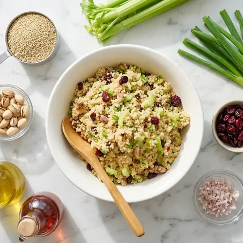 quinoa pistachio cranberry salad​