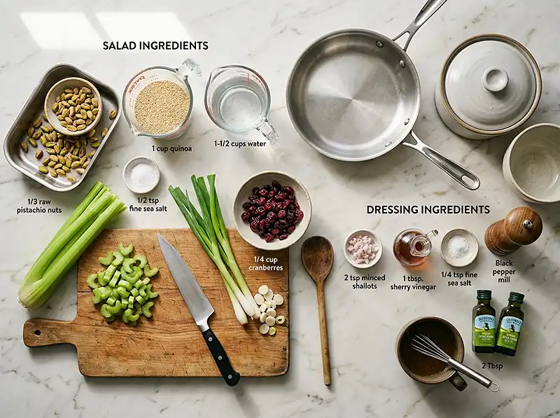 quinoa pistachio cranberry salad​ Ingredients