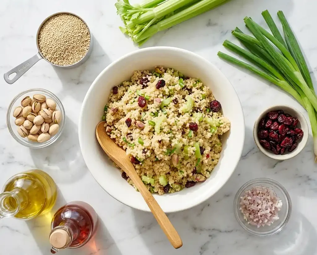 quinoa pistachio cranberry salad​