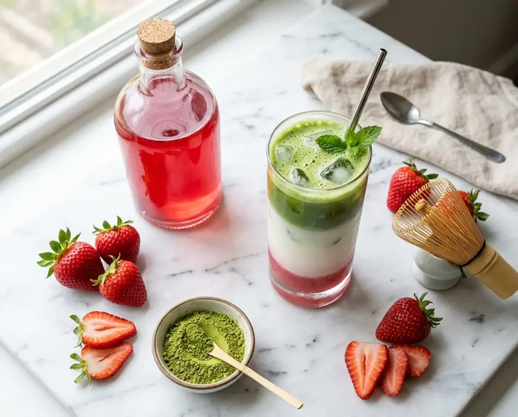 strawberry syrup for matcha