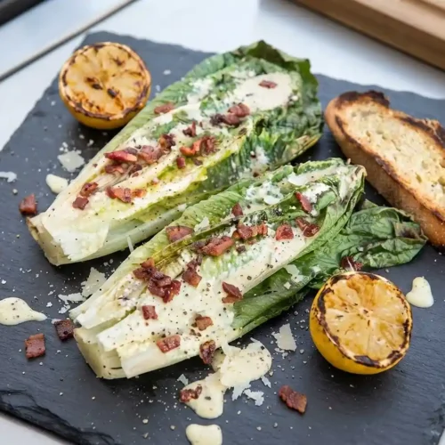 Grilled Caesar Wedge Salad 2 Grilled Caesar Wedge Salad