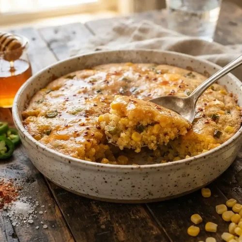 Hot Honey Jalapeño Cornbread Pudding 2 Hot Honey Jalapeño Cornbread Pudding