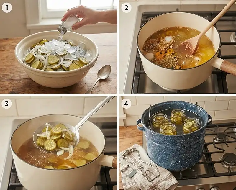 Bread and Butter Pickle Recipe for Canning 4 How ot Make Canned Bread and Butter Pickles