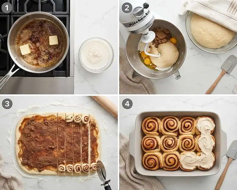 Cinnamon Rolls with Brown Sugar and Butter 4 How to Make cinnamon rolls with brown sugar and butter