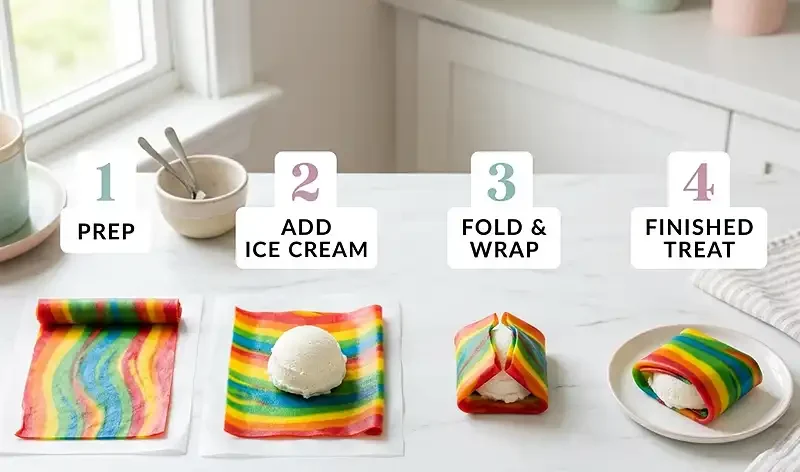 Fruit Roll-Up Ice Cream Sandwiches 4 How to Make Fruit Roll-Up Ice Cream