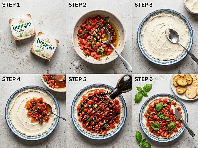 Boursin Bruschetta Dip 4 How to Make boursin bruschetta dip