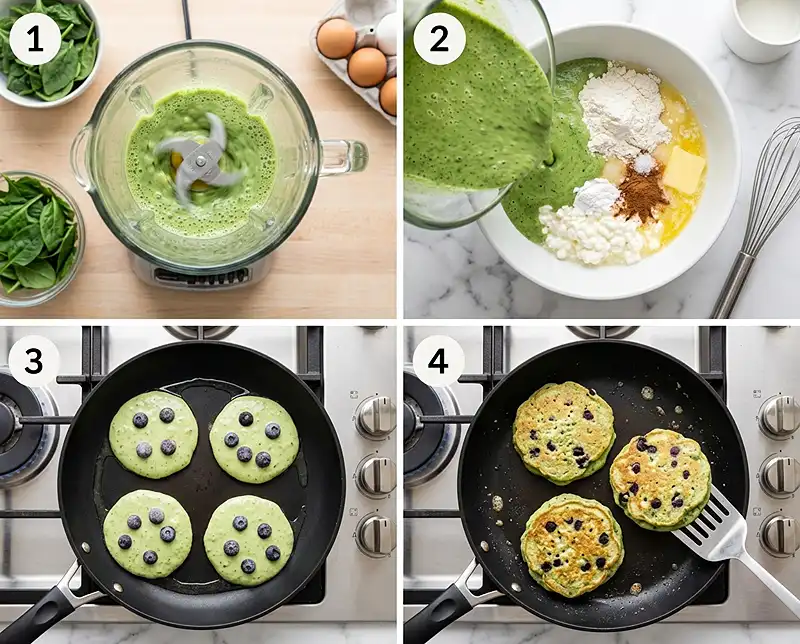 Cottage Cheese and Spinach Pancakes 4 How to Make cottage cheese and spinach pancakes