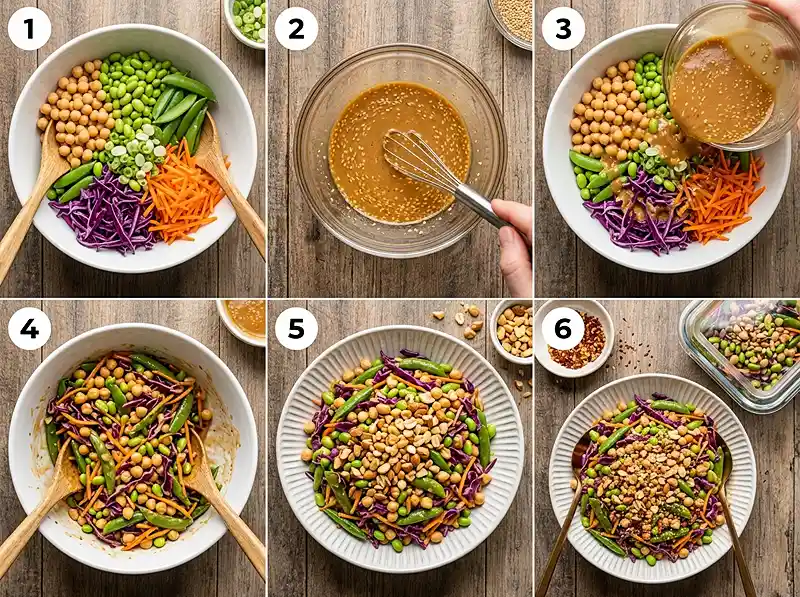 Miso Sesame Dense Bean Salad 4 How to Make miso sesame dense bean salad