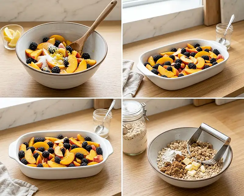 Peach and Blackberry Crisp Recipe 4 How to Make peach and blackberry crisp recipe