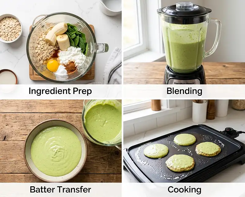 How to Make spinach banana cottage cheese pancakes​