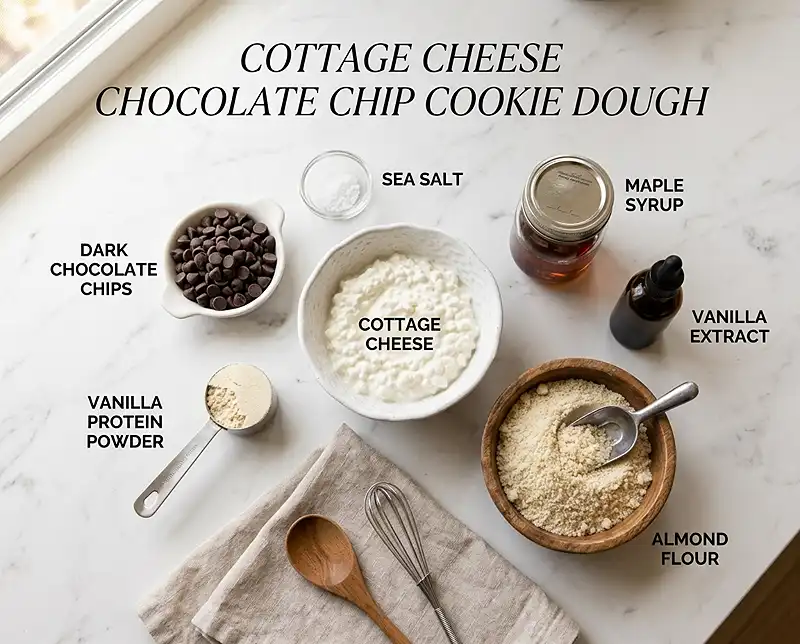 Cottage Cheese Chocolate Chip Cookie Dough Recipe 3 Ingredients for cottage cheese chocolate chip cookie dough recipe