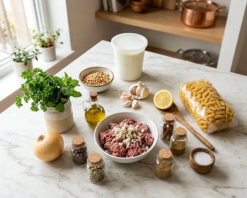 Lebanese Yogurt Noodles Ingredients