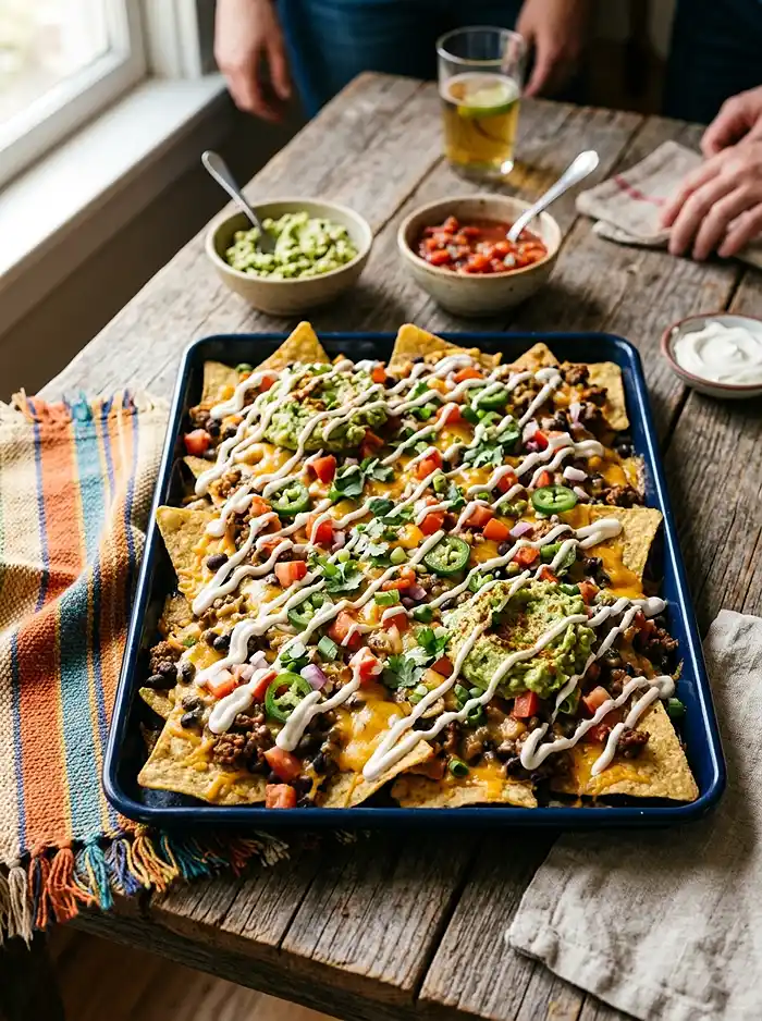 Sliding Sheet Pan Nachos 5 Sheet Pan Nachos With Sliding Cheese