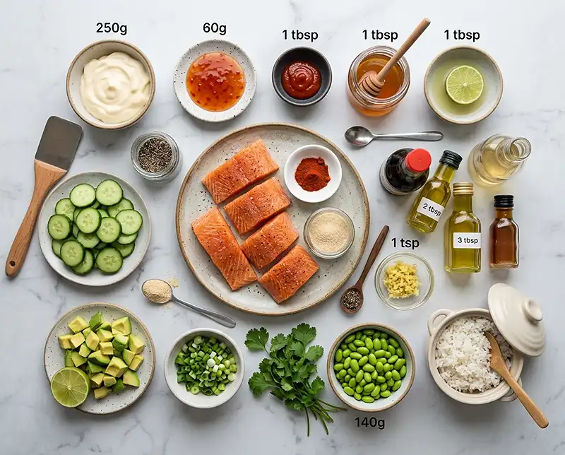 Mediterranean Bang Bang Salmon Recipe 3 bang bang salmon recipe Ingredients