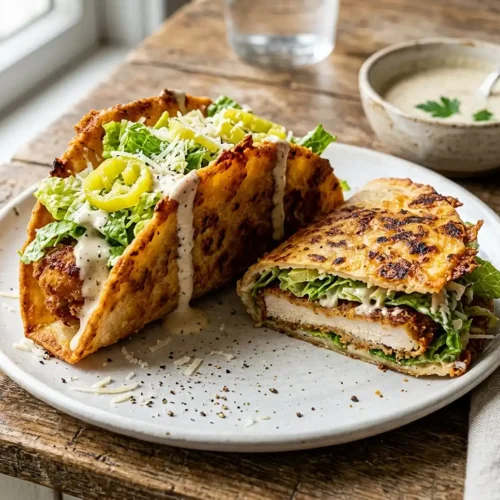 Chicken Caesar Smashed Tacos Recipe 2 chicken caesar smashed tacos recipe