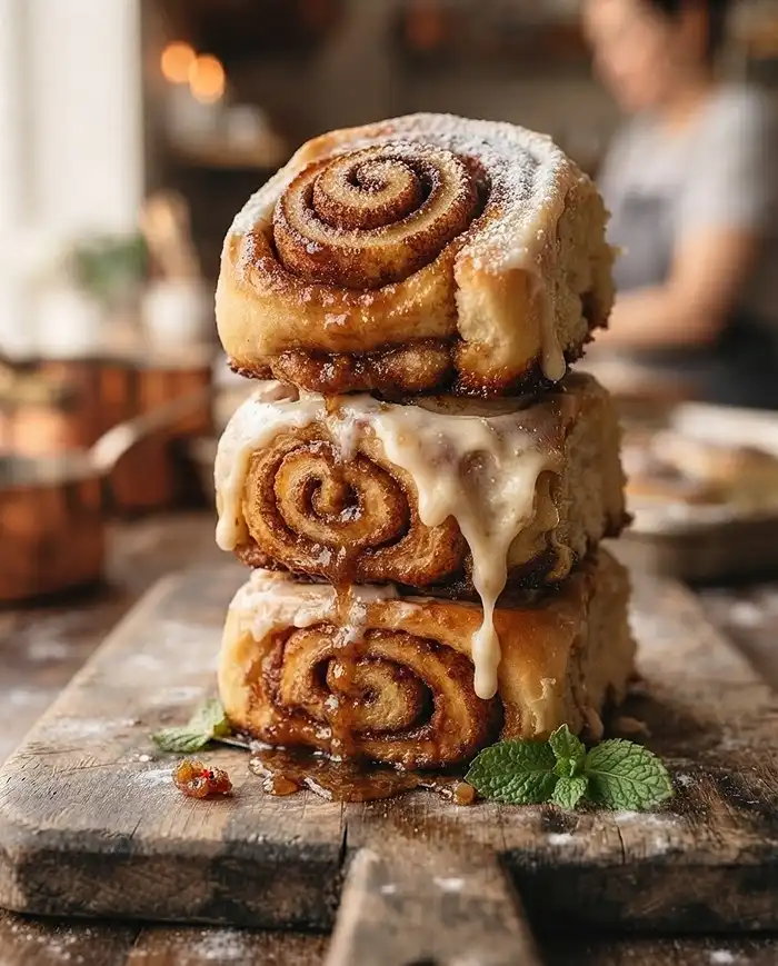 Cinnamon Rolls with Brown Sugar and Butter 5 cinnamon rolls with heavy cream butter and brown sugar