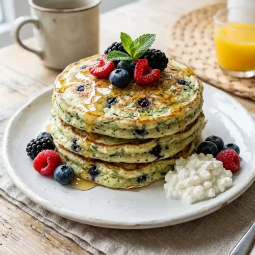 Cottage Cheese and Spinach Pancakes 2 cottage cheese and spinach pancakes