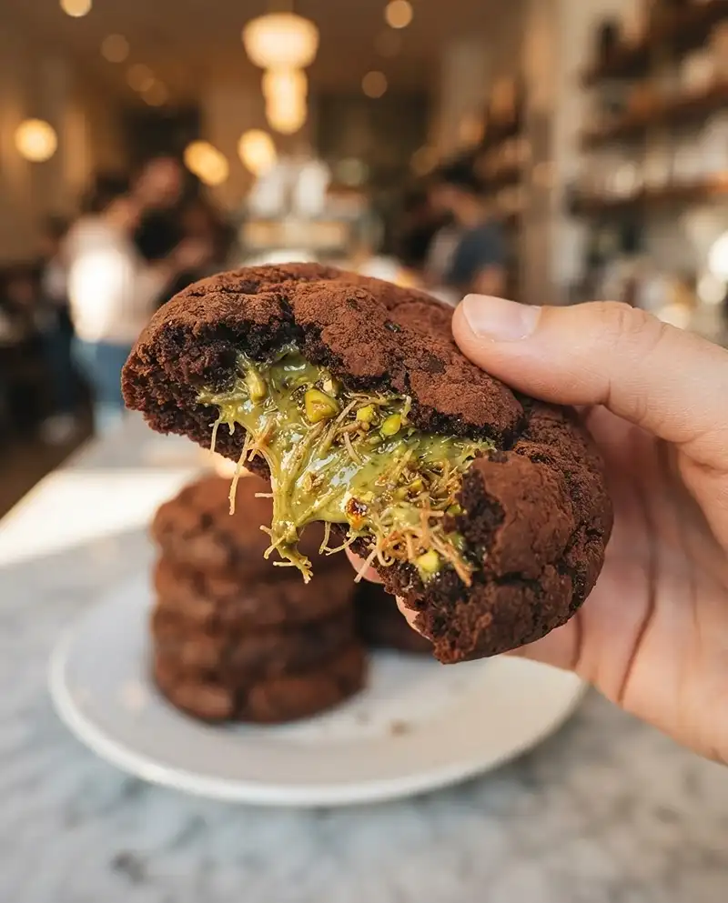 dubai chocolate chewy cookie korean recipe​