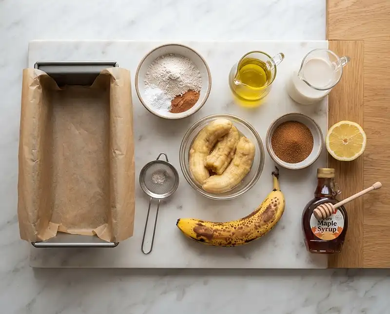 Simple Eggless Banana Bread Recipe 3 eggless banana bread Ingredients