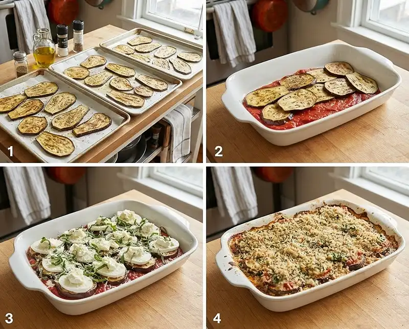 ina garten eggplant parmesan recipe preparation