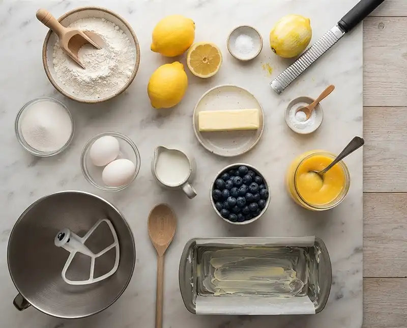 lemon curd blueberry loaf​ Ingredients