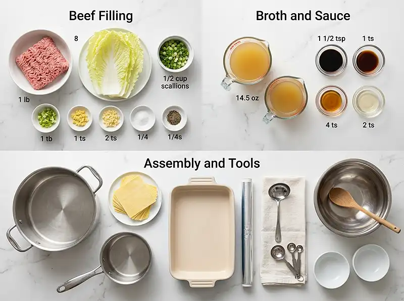Napa Soup Dumpling Lasagna Recipe 3 napa soup dumpling lasagna Ingredients