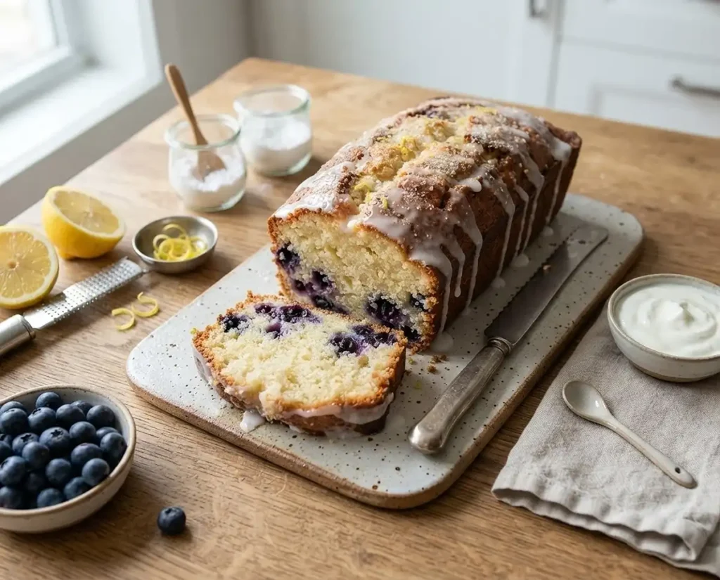 Greek Yogurt Lemon Blueberry Loaf