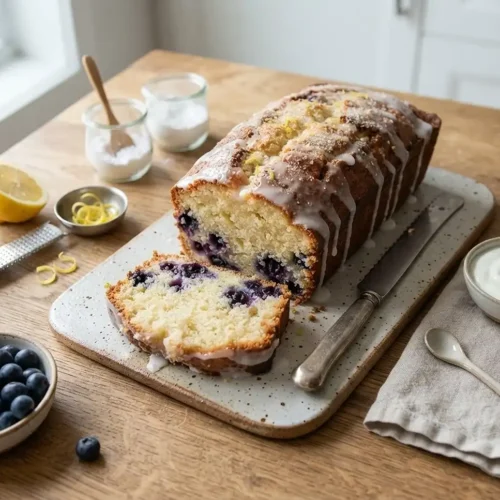 Greek Yogurt Lemon Blueberry Loaf